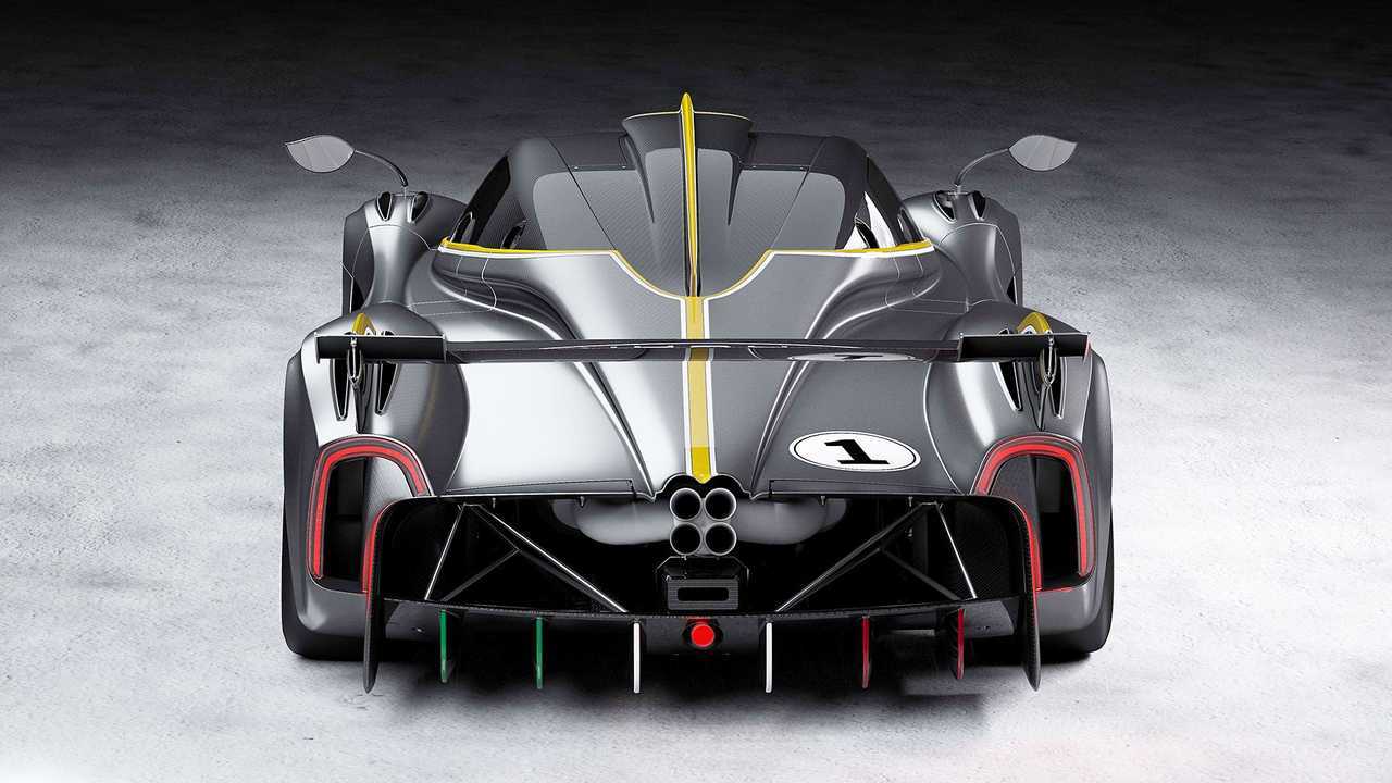 Pagani Huayra R, вид сзади