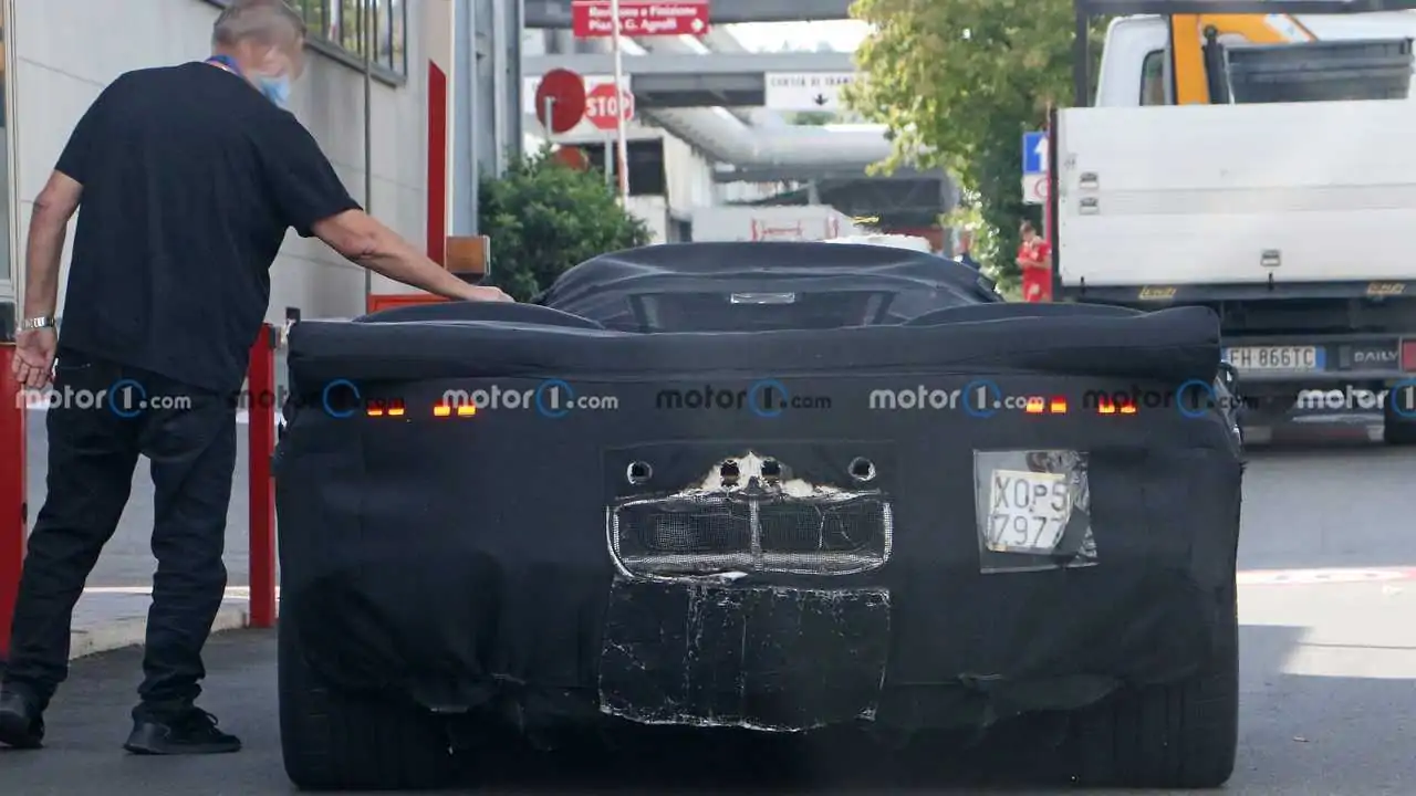 Stealth black Ferrari spotted near test facility, but what is it?