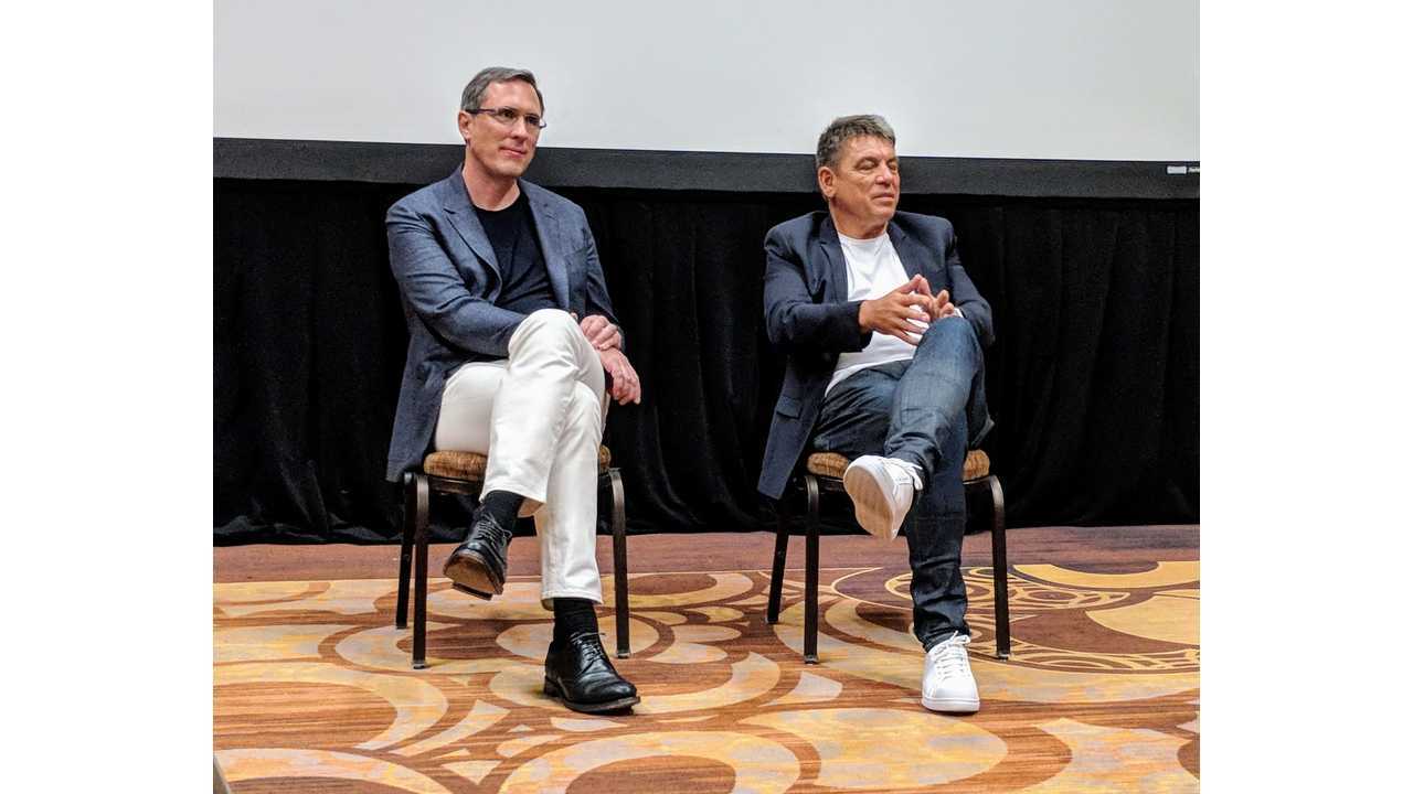 Better days: BYTON's co-founders Daniel Kirchert and Carston Breitfeld answering questions at CES in 2018.