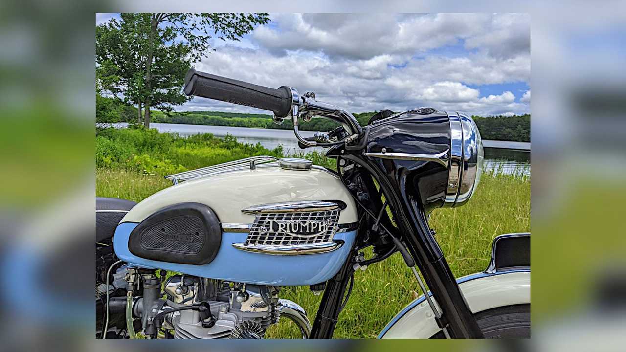 1957 Triumph Tiger T110 Right Side Front Closeup