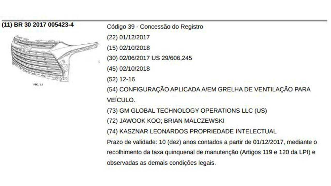 Chevrolet Blazer - INPI