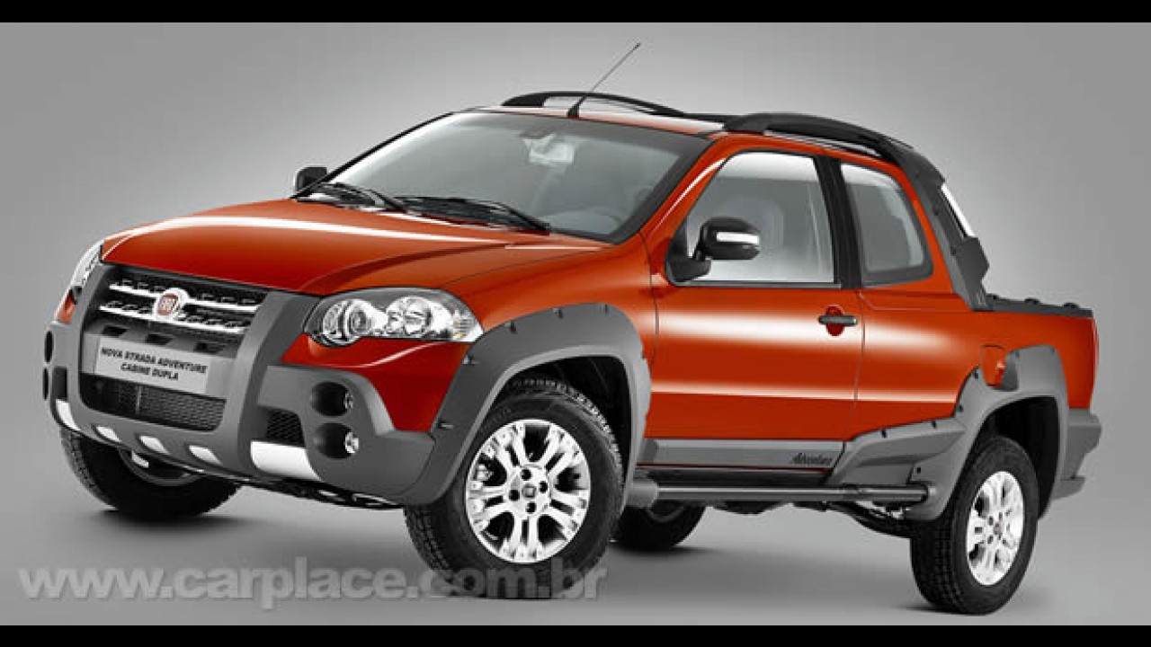 Nova Fiat Strada Adventure Cabine Dupla 2010: Vaza imagem do interior da nova versão