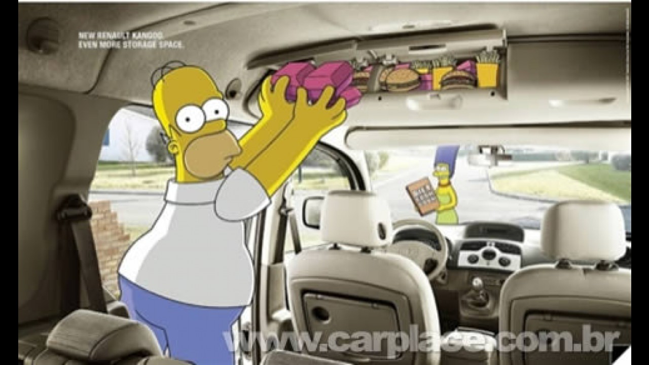 Carro família: Os Simpsons estrelam campanha do novo Renault Kangoo