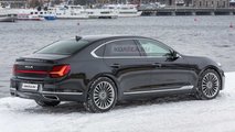2022 Kia K900 facelift speculative rendering