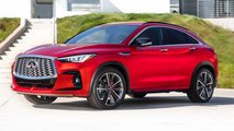 2022 Infiniti QX55 Three Quarters Hill Behind