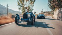 Bugatti Divo Meets Type 35 On Road