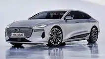 Rendering dell'Audi A6 E-Tron di Kolesa Front