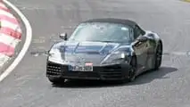 Porsche Boxster EV interior spy photos