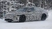 Audi A6 E-Tron Side View Spy Photo