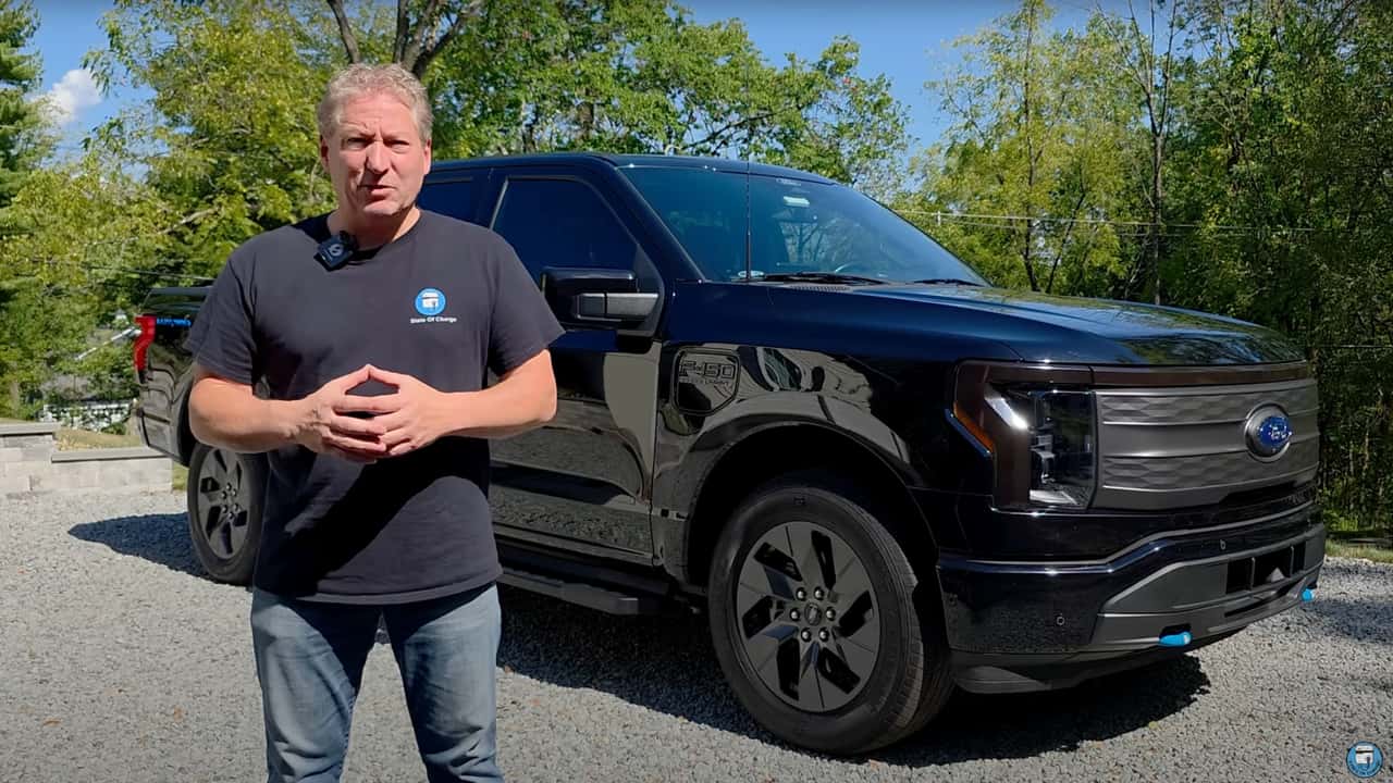 Tom Moloughney and his 2022 Ford F-150 Lightning. 