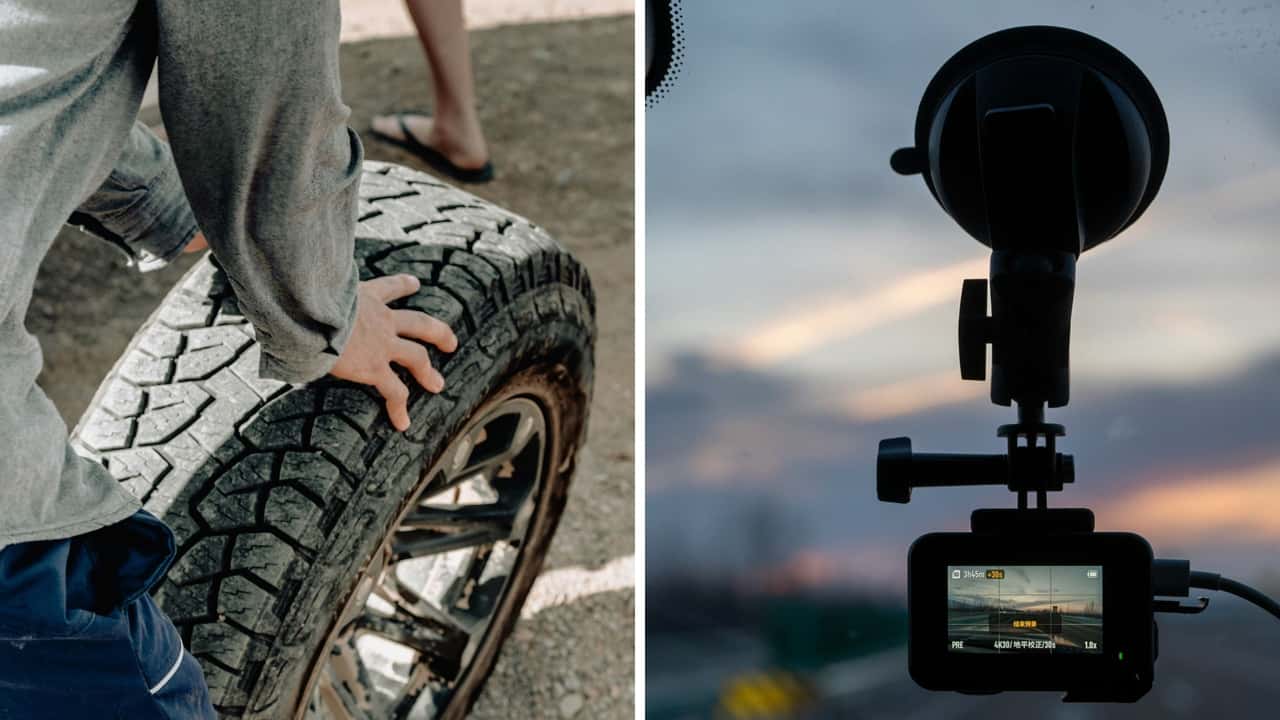 Man goes to get his tires changed. Then he catches the technician turning both of his dash cams