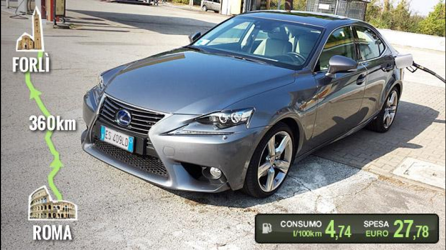 Lexus IS Hybrid, la prova dei consumi reali