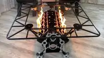 Motore Viper V10 utilizzato come braciere