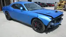 Crashed Dodge Challenger SRT Hellcat
