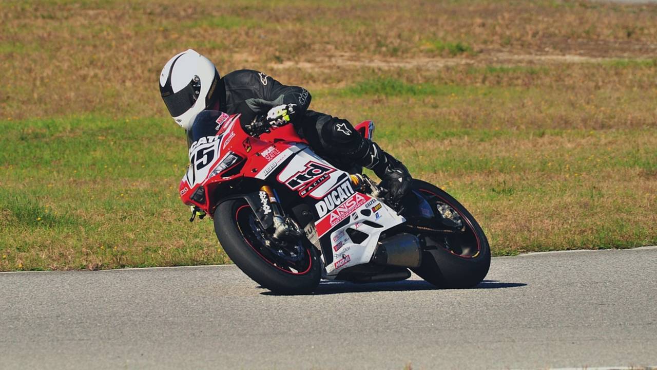 Trying my hand at a proper Superbike, at JenningsGP. – Photo by Preston Brown, <a href=
