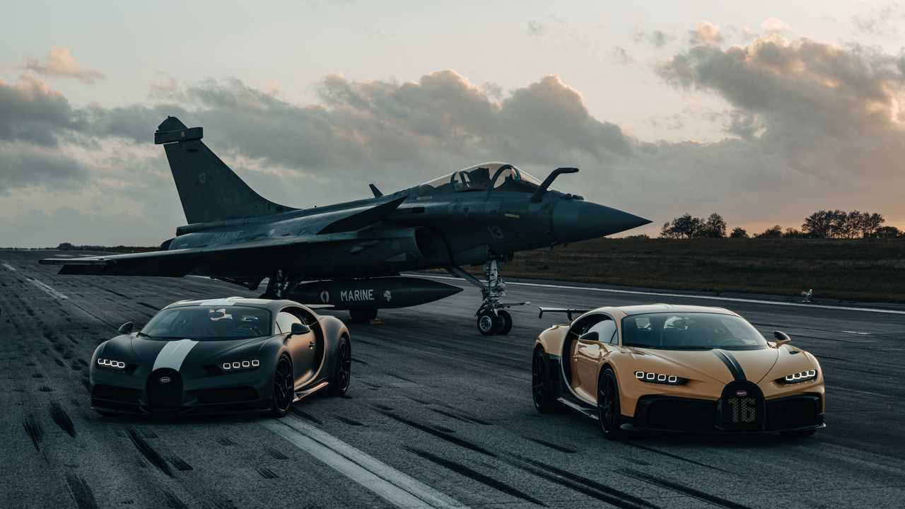Bugatti Chiron Pur Sport conoce al Dassault Rafale Marine