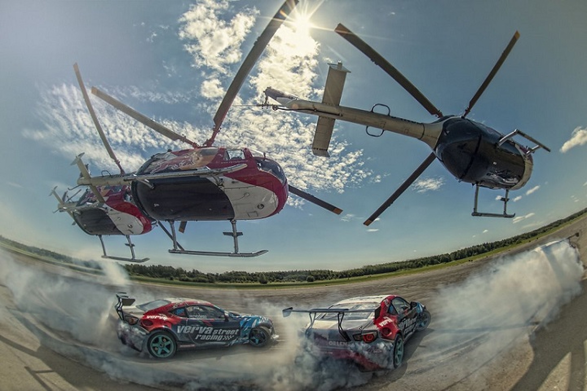 Watch as Daredevil Felix Baumgartner Drifts a Helicopter