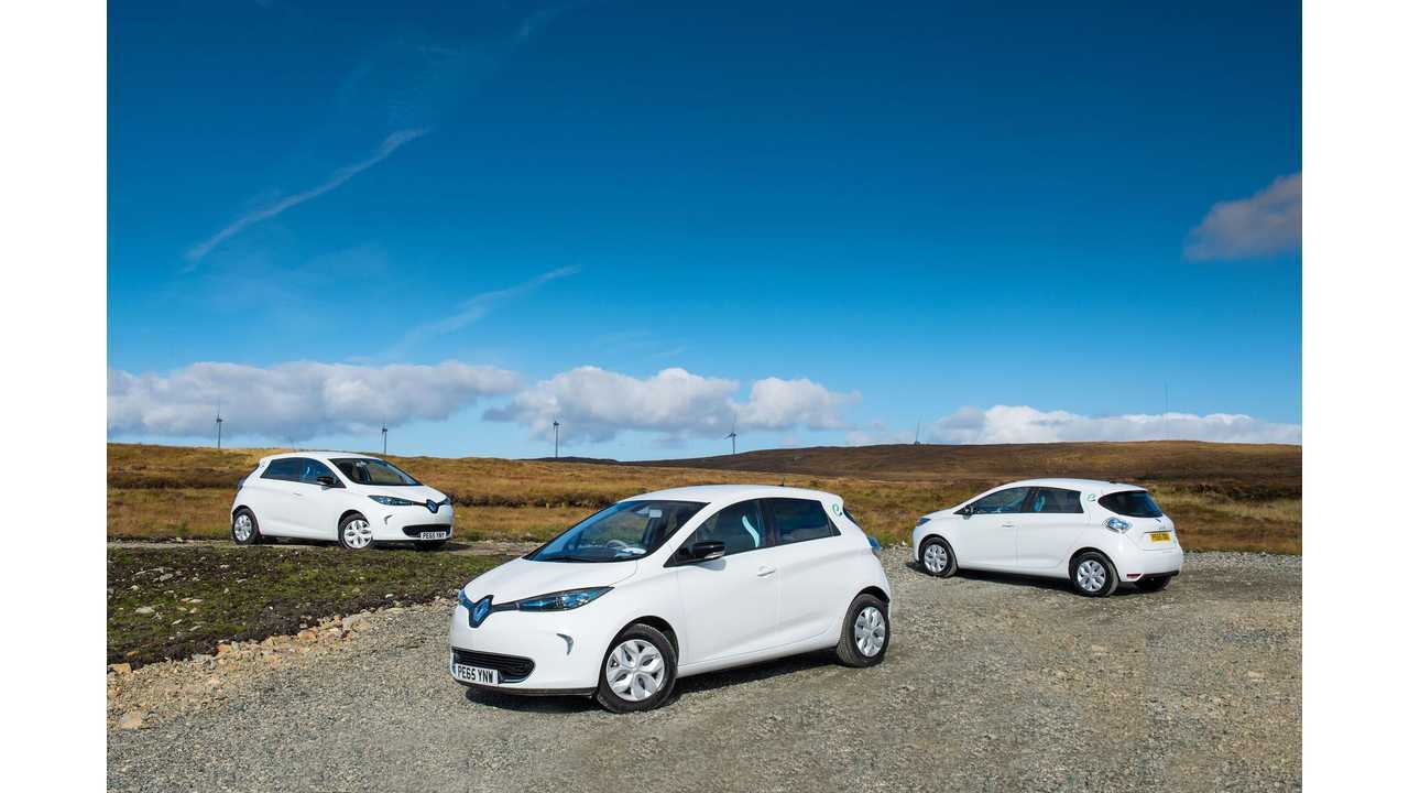 Renault ZOEs in Scotland