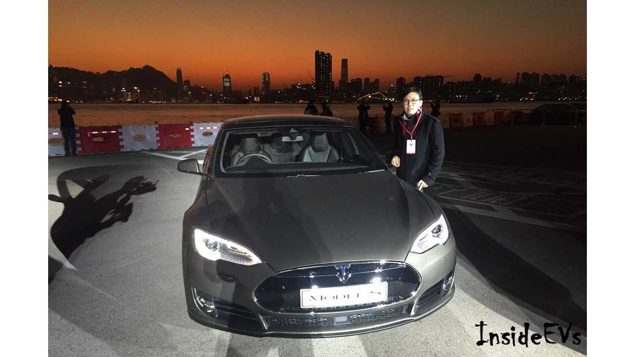 Alex Wai from InsideEVs at the special event