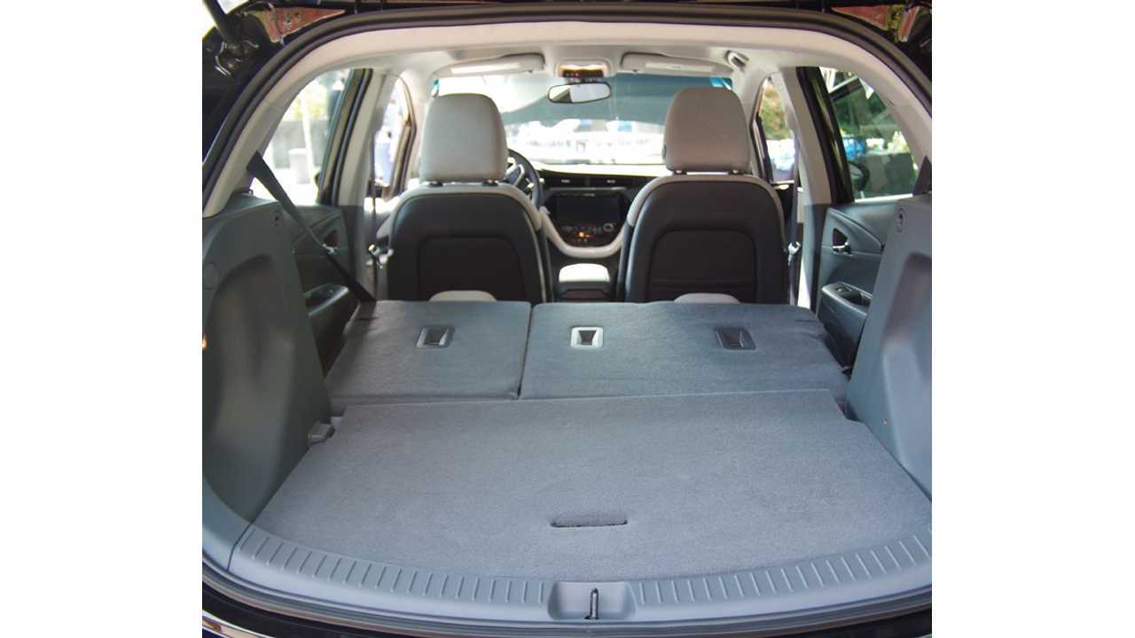 Chevrolet Bolt EV rear hatch with seats down