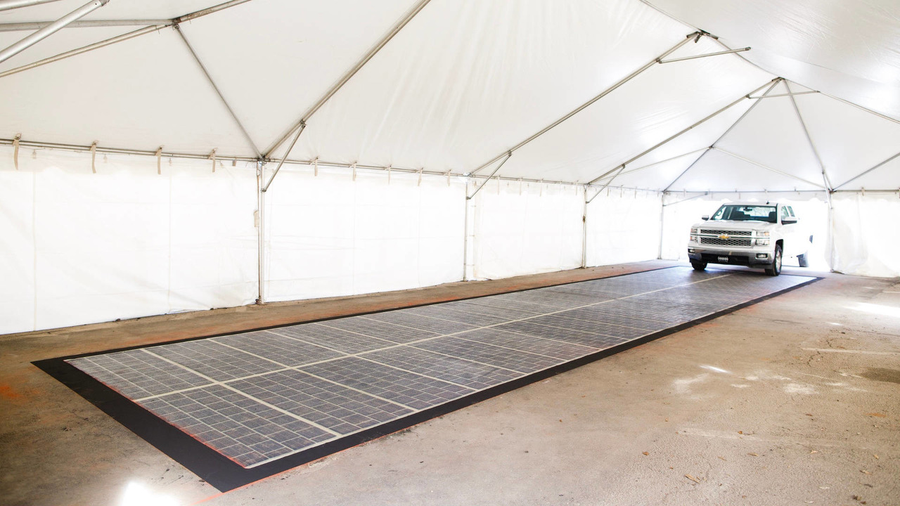 Colas solar panel road