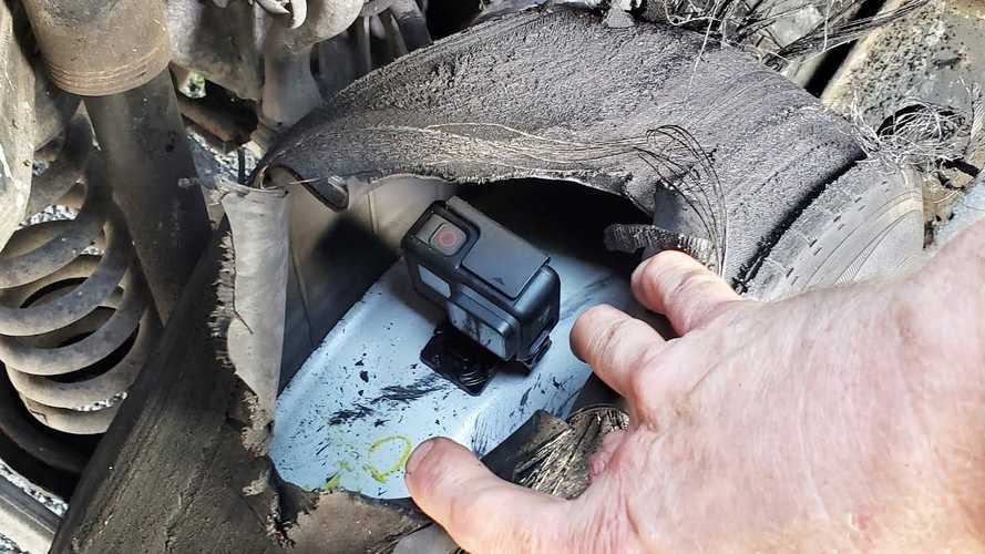 This is what the inside of your tire looks like during a burnout