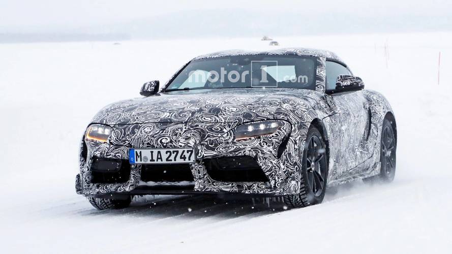 2018 Toyota Supra spy photo with less camo