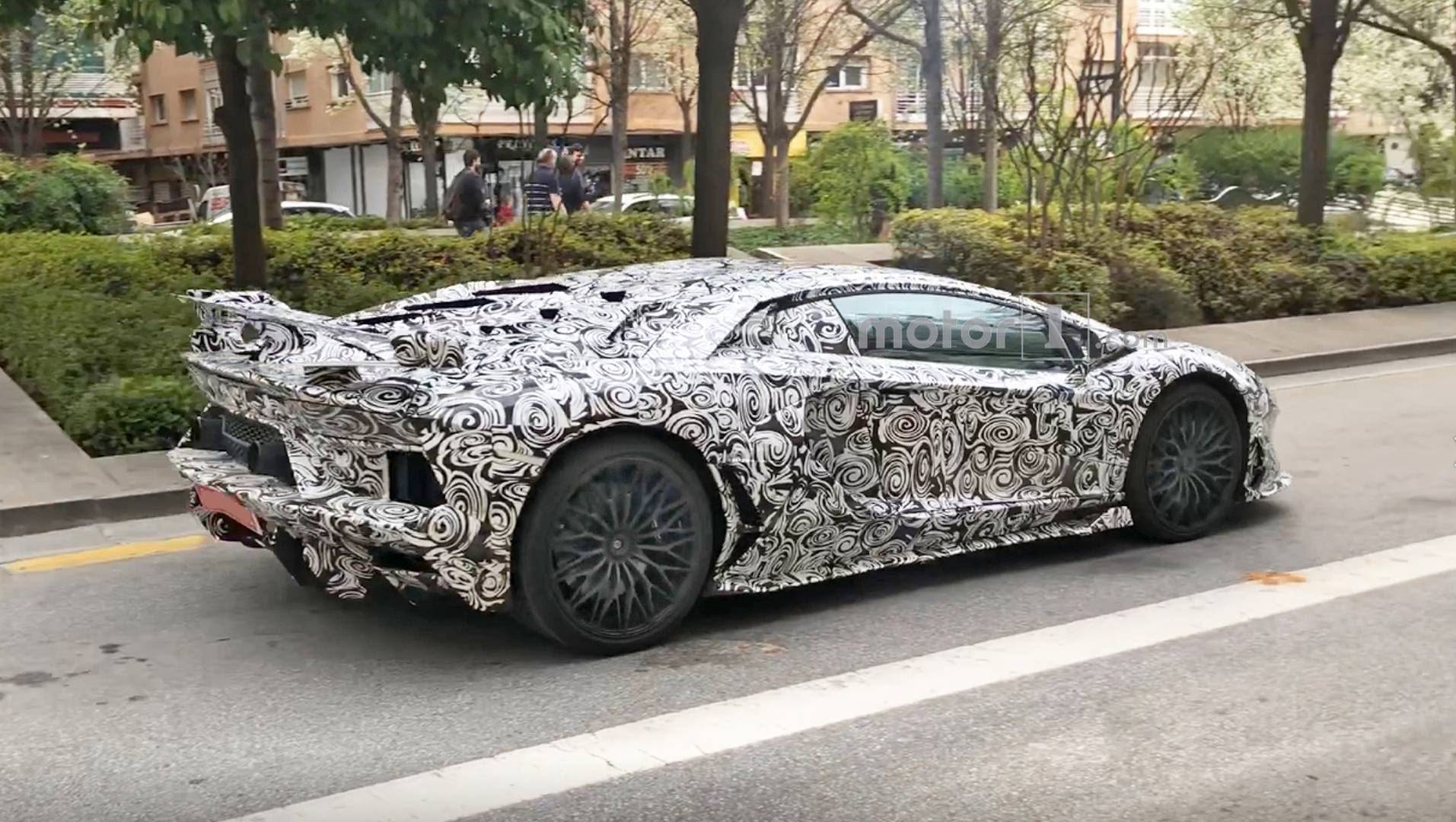 Lamborghini Aventador Svj Spied With Big Exhaust Bigger Wing
