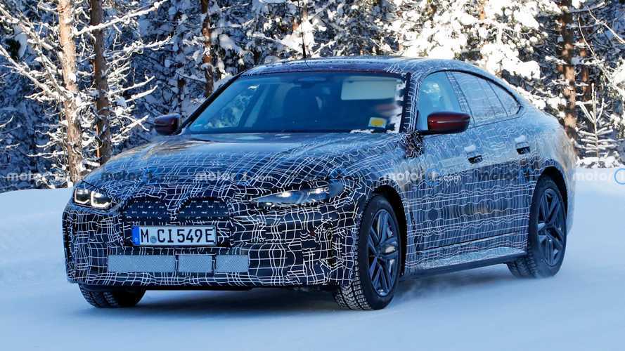BMW i4 Spied With Less Camouflage Showing Grille Design