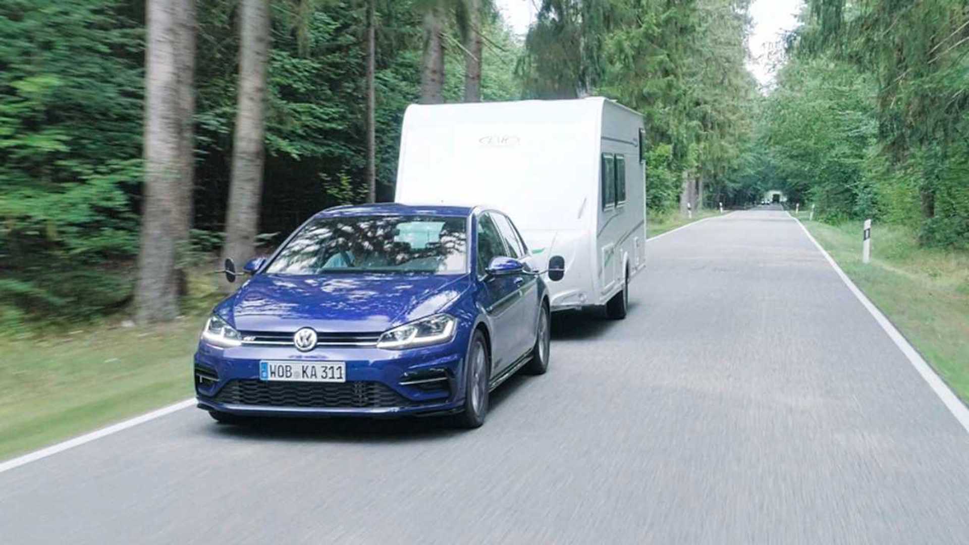 Will a Volkswagen Golf tow a caravan?