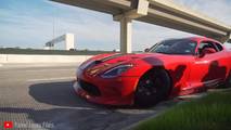 SRT Viper crash at Cars and Coffee Houston