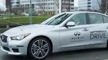 Carlos Ghosn drives Infiniti Q50 autonomous prototype