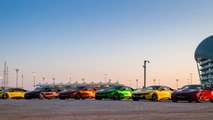 Colorful BMW i8s at Yas Marina Circuit