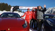 Fernando Alonso, Felipe Massa, Luca di Montezemolo at Wrooom 2012 in Madonna di Campiglio 12.01.2012