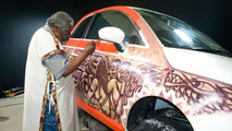 Fiat 500 art car by Mozambican artist, Malangatana Valente Ngwenya 29.04.2011