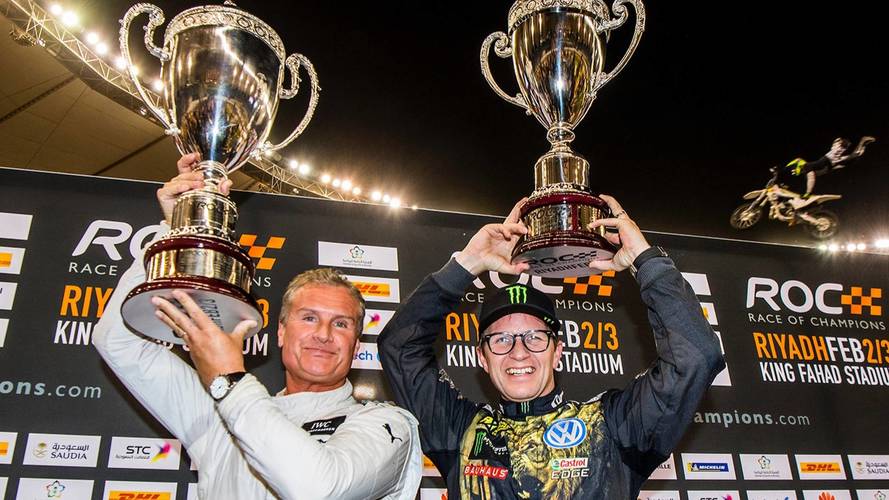 Winner David Coulthard, second place Petter Solberg
