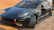 Prestazioni scollegate Tesla Modello 3 Pikes Peak Crash