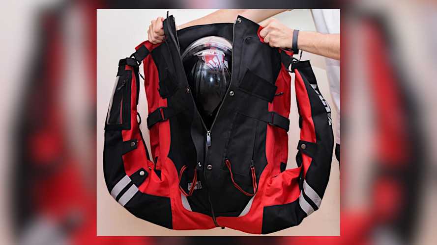 This Moto Jacket Turns Into A Backpack To Hold Your Helmet Off The Bike