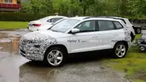Skoda Karoq restyling, fotos espía