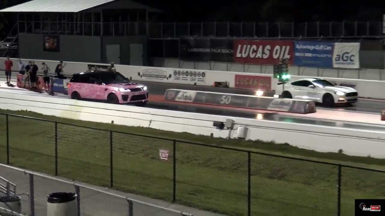 Mustang Vs Range Rover Sport SVR Drag Race