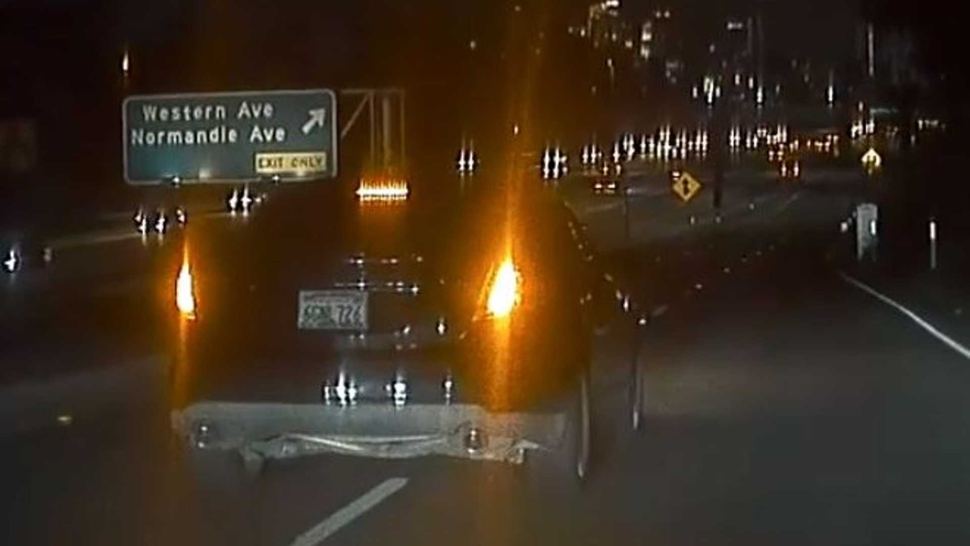 Watch Reckless Driver Brake Check A Tesla On Highway On Ramp Video