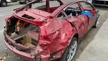 Wrecked Tesla Model 3 Performance