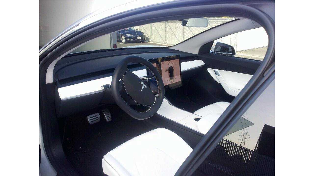 Tesla Model 3 Interior - Image Via Larry Wu