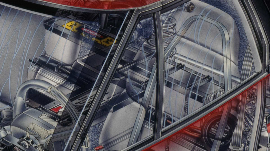GM EV1 cutaway sketch by David Kimble