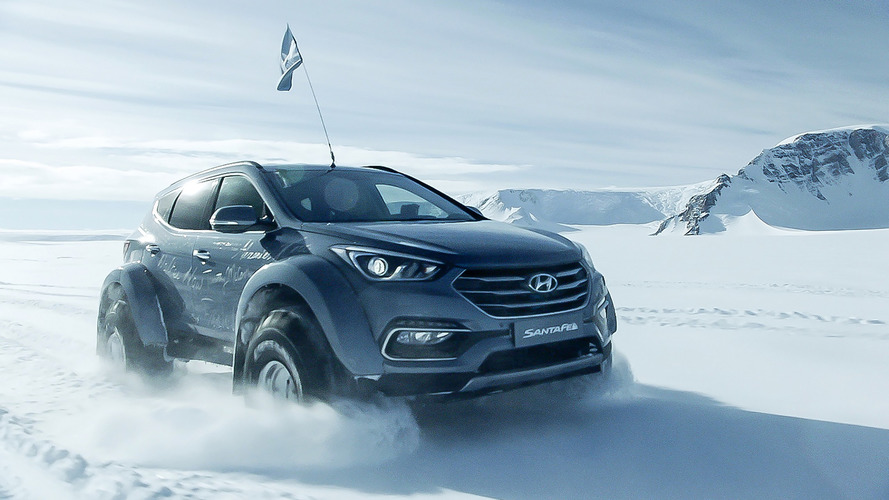 Hyundai Santa Fe Güney Kutbu'nda.