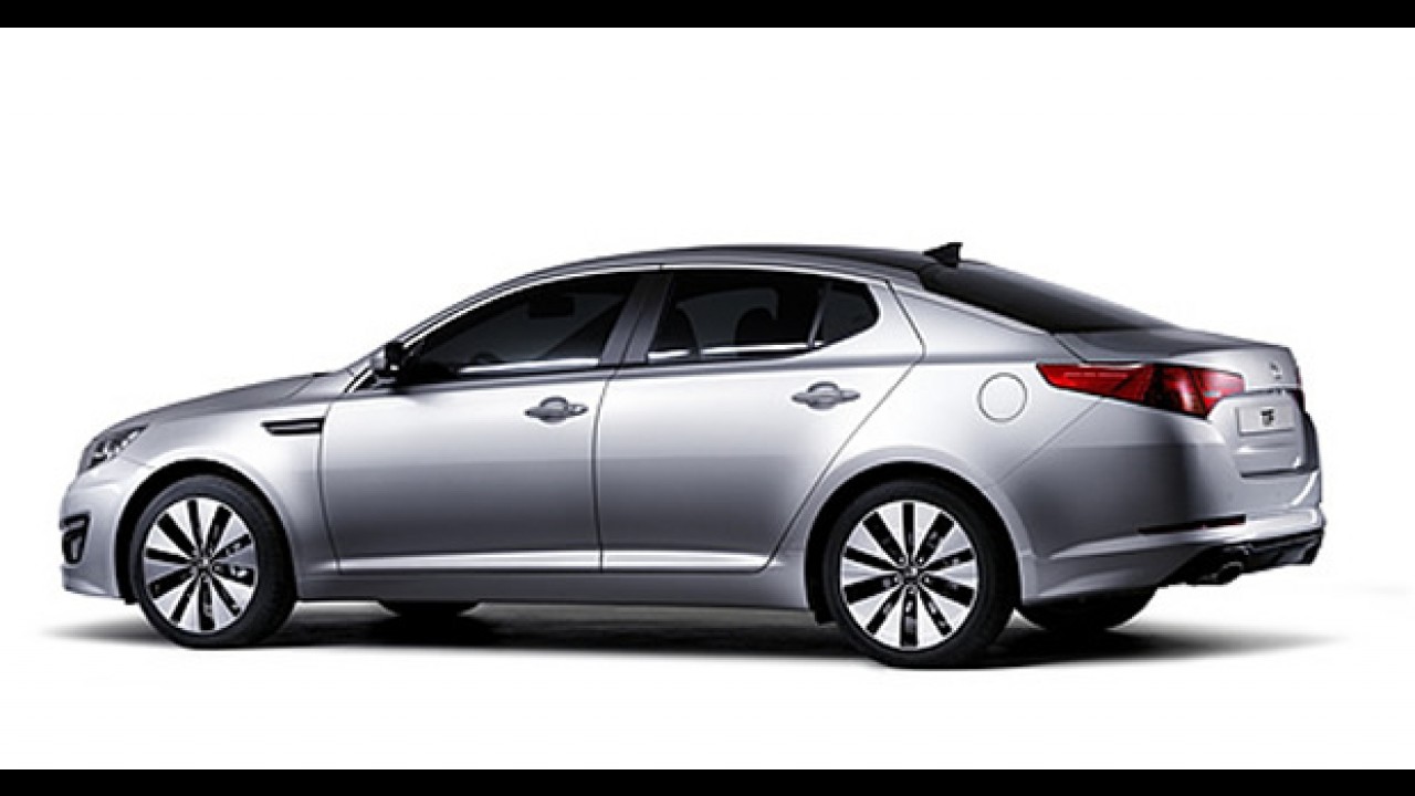 Novas imagens do Novo Kia Magentis 2011 mostram o teto de vidro panorâmico
