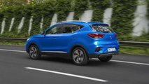 2021 MG ZS EV rear dynamic driving highway