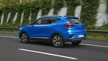 2021 MG ZS EV rear dynamic driving highway