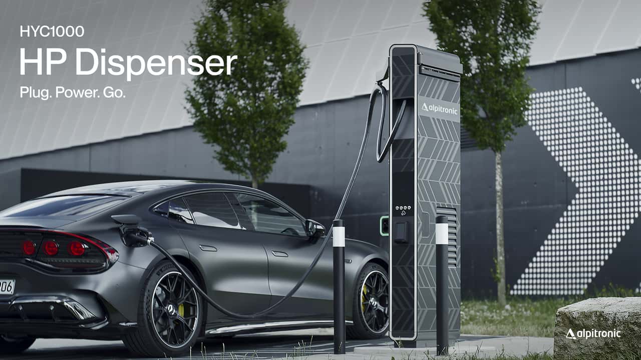 La colonnina Alpitronic da 1.000 kW di potenza
