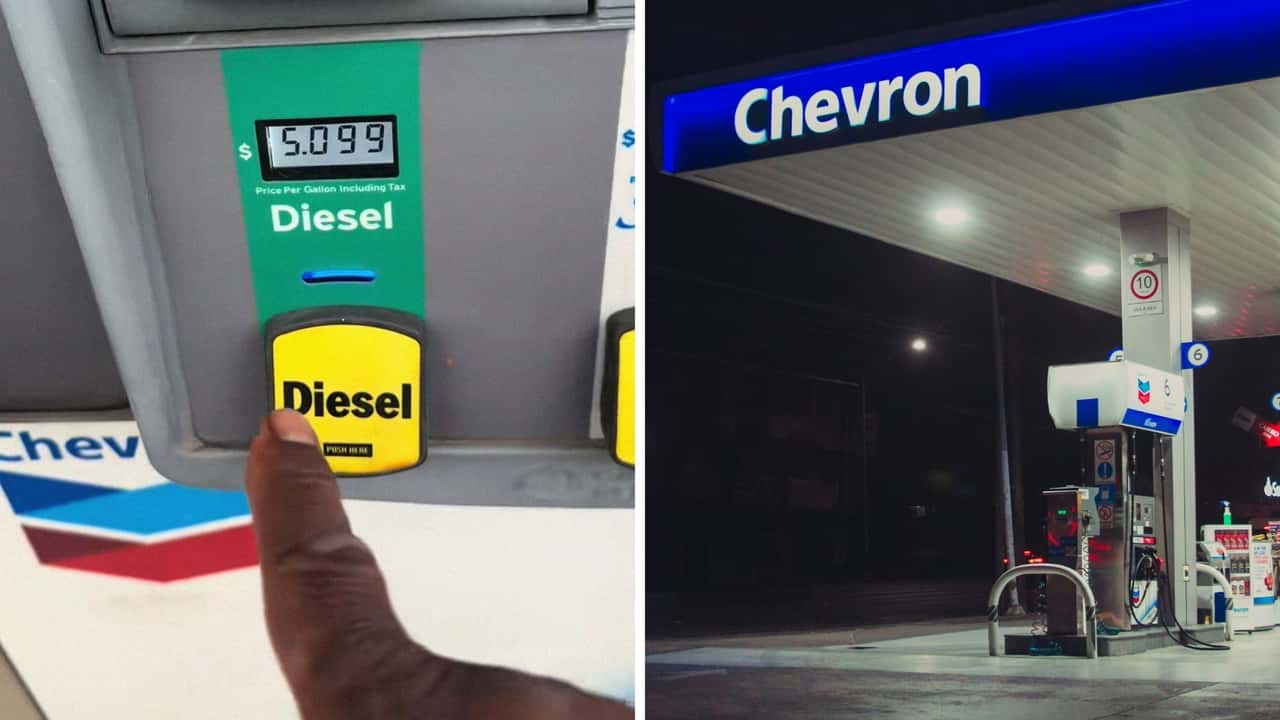 Man goes to chevron